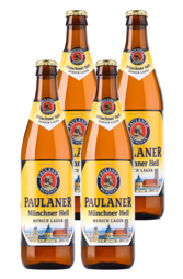 4 x Paulaner Munchner Hell Beer Bottle Pack 500ml