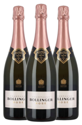 3 x Bollinger Rose 750ml