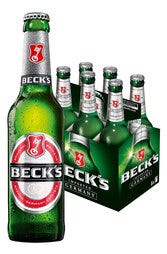 6 x Becks Beer Bottle 330ml