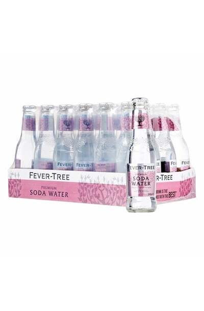24 x Fever-Tree Soda Water Bottle Case 200ml