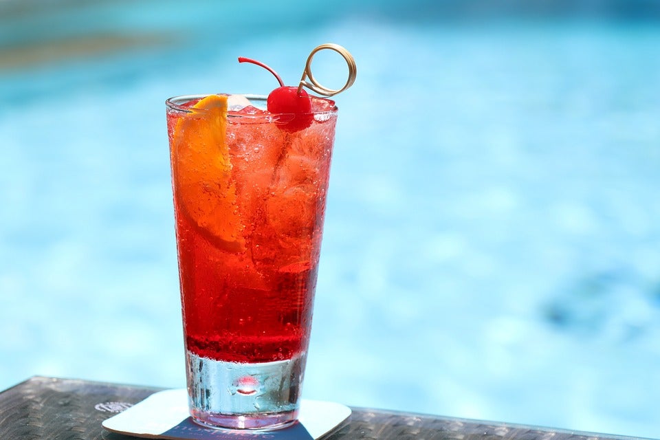 singapore sling in a glass