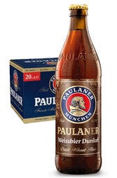 20 x Paulaner Weissbier Dunkel Beer Bottle Case 500ml