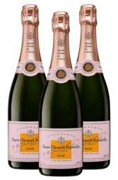 3 x Veuve Clicquot Rose 750ml