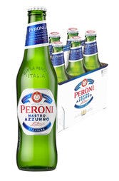 6 x Peroni Nastro Azurro Beer Bottle 330ml