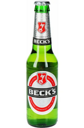 COLD Becks Beer Bottle 330ml