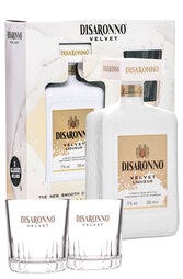 Amaretto Di Saronno Velvet 700ml Bottle Gift Set with 2 Glasses