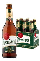 6x Pilsner Urquell Beer Bottle Case 330ml
