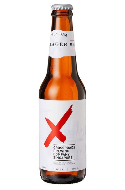 6 x Crossroads Craft Lager Beer Bottle 330ml