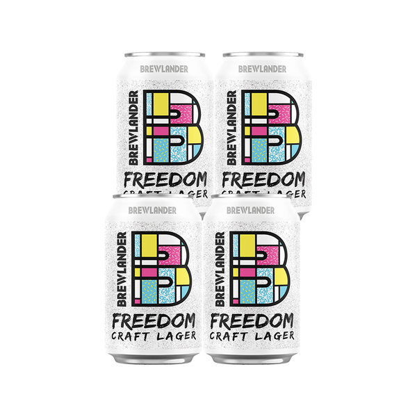 Buy 4 x Brewlander Freedom Lager Cans Pack 330ml at the best price ...