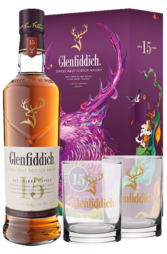 Glenfiddich 15 Years Lunar New Year 2025 Limited Edition 700ml Bottle Giftset with 2 Whisky Glass