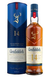 Glenfiddich 14 Year Old Bourbon Barrel Reserve Single Malt 700ml Bottle with Gift Box