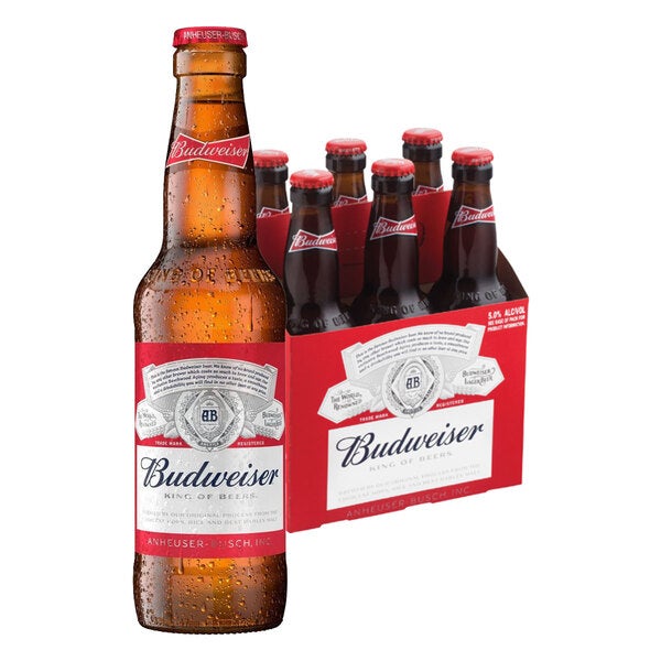 Buy 6x Budweiser Beer Bottles Pack 330ml at the best price