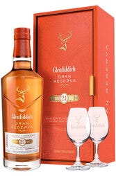 Glenfiddich 21 Year Old Gran Reserva 700ml w/ 2 Glencairn Copita Glasses