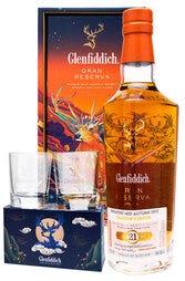 Glenfiddich 21 Singapore Mid-Autumn Collector's Edition 700ml Gift Set w/ 2 Glasses
