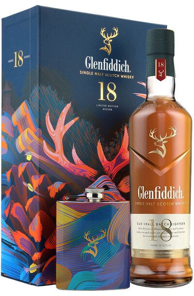 Buy Glenfiddich 18 Years 700ml Giftset with Hipflask at the Buy Glenfiddich 18 Years 700ml Giftset with Hipflask at the