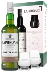 Laphroaig Quarter Cask 700ml Bottle Giftset with 2 Glasses