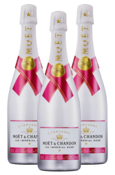 3 x Moet & Chandon Ice Imperial Rose 750ml