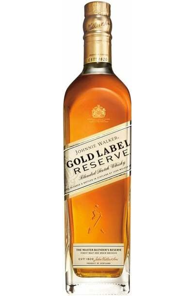 a bottle of Johnnie Walker Gold Reserve