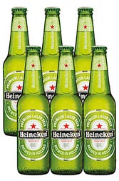 6 x Heineken Beer Bottle Pack 330ml