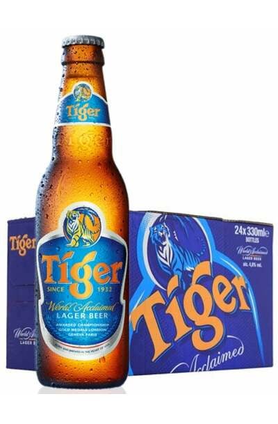Tiger Beer bottle with 24 Case
