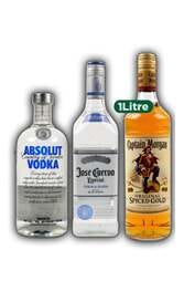 absolut-blue-750ml-jose-cuervo-especial-silver-700ml-captain-morgan-spiced-gold-1l