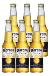 6 x Corona Extra Beer Bottles Pack 330ml
