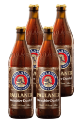 4 x Paulaner Weissbier Dunkel Beer Bottle Pack 500ml