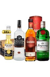 Russian Standard Original 24 x Corona Beer Bottle Case Tanqueray London Dry Gin Glenfiddich 15 Year Solera Reserve w/Gift Box 1L