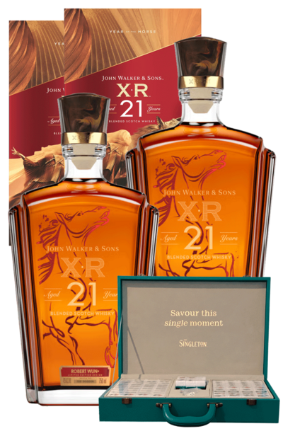2 x John Walker & Sons XR 21 Lunar New Year Limited Edition 750ml w/Gift Box & Mahjong Set