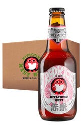 24 x Hitachino Nest Red Rice Ale Beer Bottles 330ml