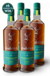 4x Glenfiddich 16 Year Aston Martin Formula One Edition Single Malt 700ml w/Gift Box