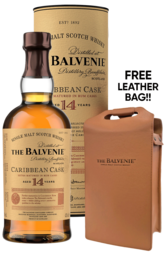 Balvenie 14 Year Caribbean Cask Single Malt 700ml w/ Leather Bag