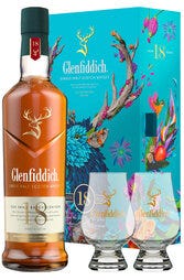 Glenfiddich 18 Years 700ml Lunar New Year 2024 Limited Edition Gift Set with  2 Nosing Glasses