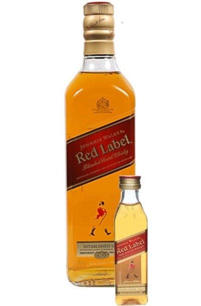  Johnnie Walker Red 700ml Bottle plus Miniature Bottle