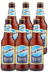 6 x Blue Moon Belgian White Beer Bottle Pack 330ml