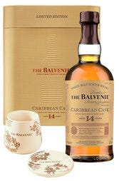 Balvenie 14 Year Old Caribbean Cask 700ml Bottle Makers Pack Giftset with 1 Ceramic Glass and Coaster 