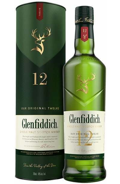 Glenfiddich 12 Year Old - Single Malt Scotch Whisky - 1 L