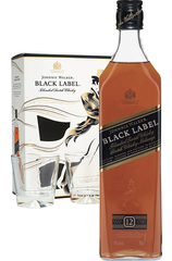 Johnnie Walker Black Label 700ml w/ Gift Box and 2 Glasses