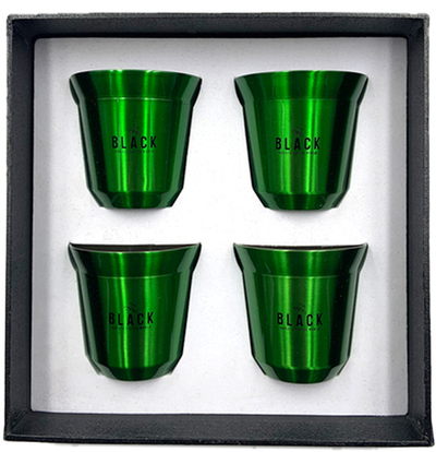 Double Wall Coffee Cup 4 Set - Green