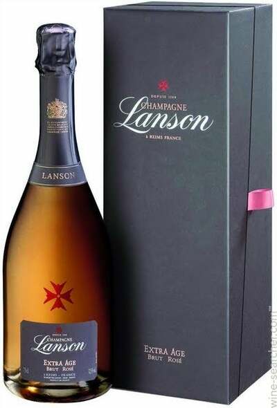 Lanson Champange Extra Age Rose 750ml Bottle w/Gift Box