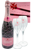 Lanson Champagne Rose Giftset with 2 Flutes