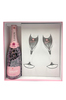 Lanson Champagne Rose with 2 flutes