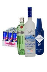 Grey Goose 1L FREE Chiller Pack Special Ed. Tanqueray No. Ten 24 x Red Bull Energy Drink Can Case