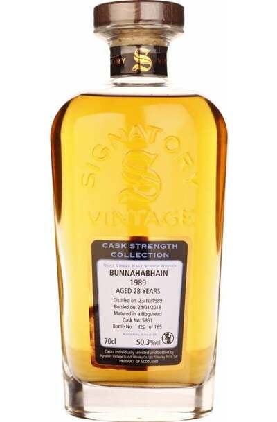 Bunnahabhain 1989 Cask Strength Signatory Vintage 700ml Bottle