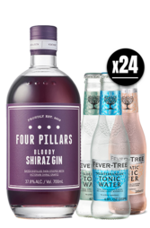 Four Pillars Bloody Shiraz x 24 Fever Tree Bundle