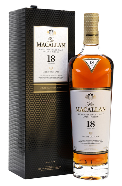 Macallan 18 Year Sherry Oak 700ml Bottle with Gift Box