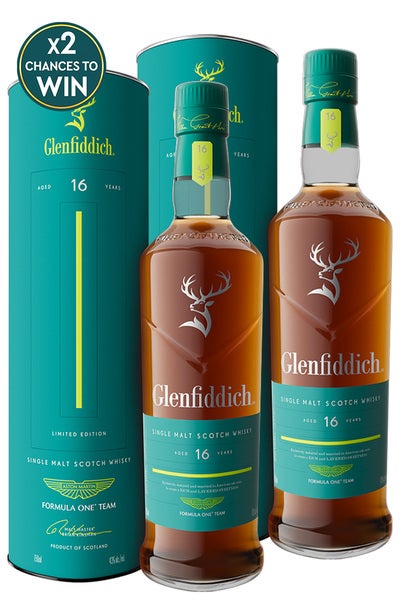 2x Glenfiddich 16 Year Aston Martin Formula One Edition Single Malt 700ml w/Gift Box