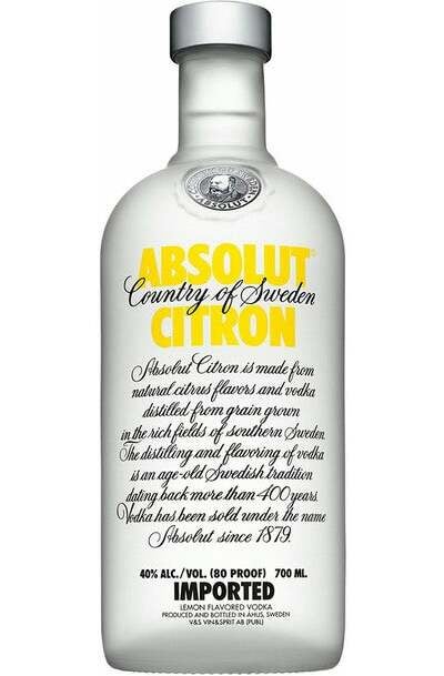 Absolut Vodka Citron 40% 1L