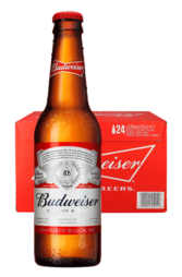 24 x Budweiser Beer Bottle Case 330ml
