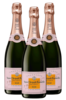 3 x Veuve Clicquot Rose 750ml